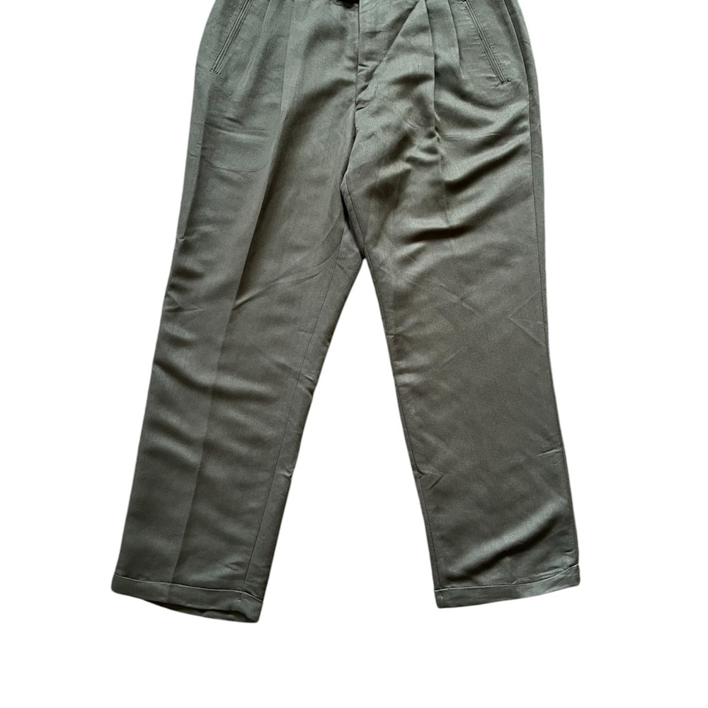 Haggar Green Chinos Relaxed Fit Elastic Waist
